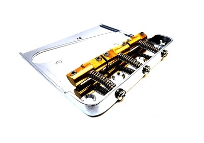 Ashtray Bridge Low Prfoile Side Telecaster Style w/Compensated Brass Saddles, Chrome
