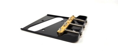 Ashtray Bridge Low Prfoile Side Telecaster Style w/Compensated Brass Saddles, Black