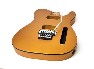 Brio T-Style Floyd Rose Ready Gold with Black Binding Belly Cut