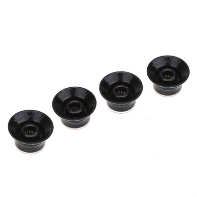 Brio Set of 4 Reflector Knobs Black w/Silver Top METRIC SIZE ( 18 Splines )