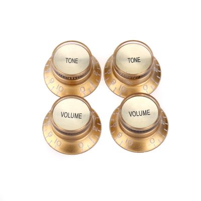 Brio Set of 4 Reflector Knobs Gold w/Gold Top METRIC SIZE ( 18 Splines )