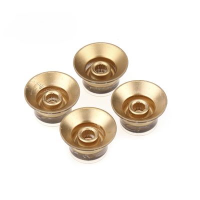 Brio Set of 4 Reflector Knobs Gold w/Gold Top METRIC SIZE ( 18 Splines )