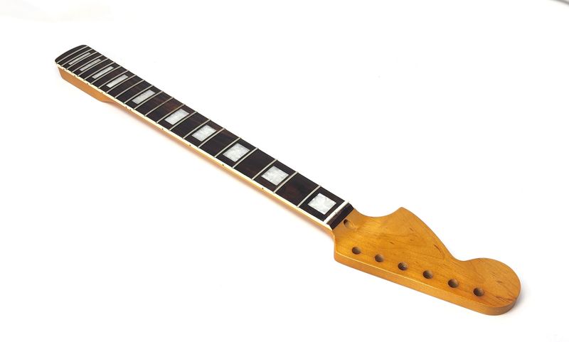 Brio Left Handed Binded Maple Rosewood Fingerboard S-Style Neck w Block Inlays - Poly