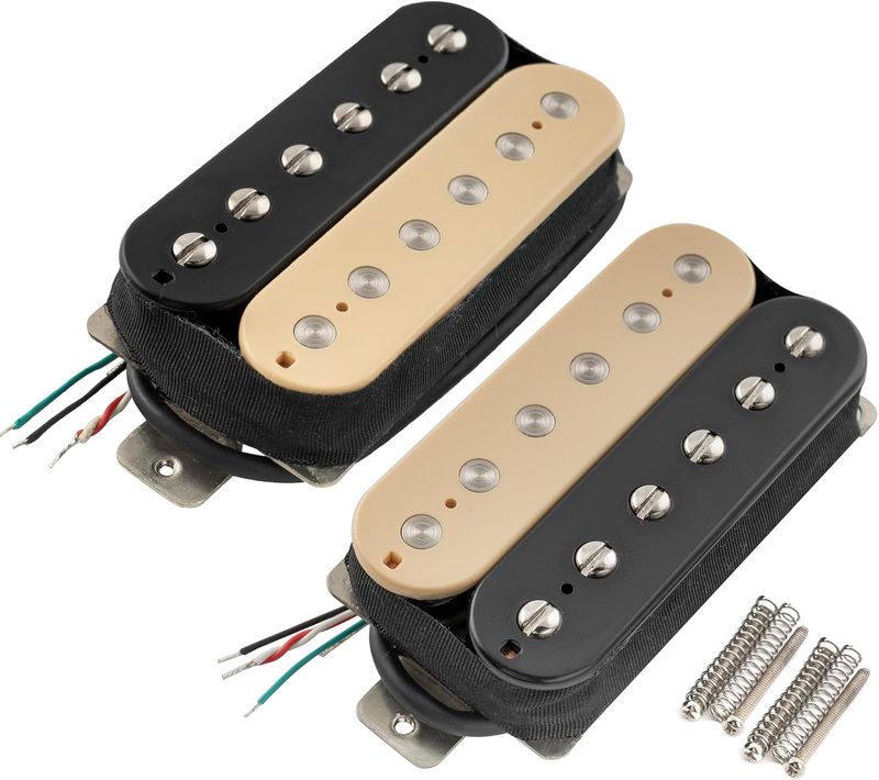 Carparelli Paf Style Alnico 5 Humbuckers Set Silver Nickel Plate ZEBRA