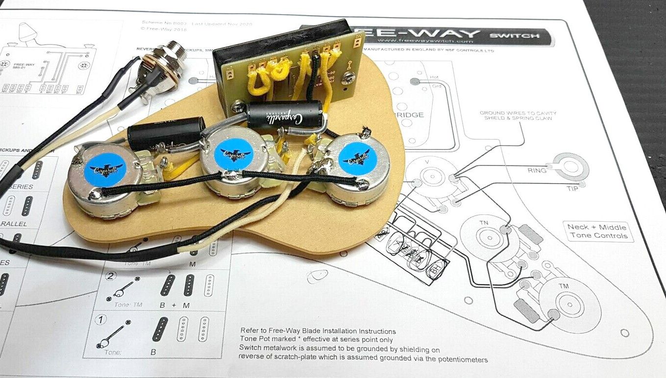 Pre-Loaded 5B5-02 Model - Schemes for HSH / HSS / HHH Guitars FreeWay Switch