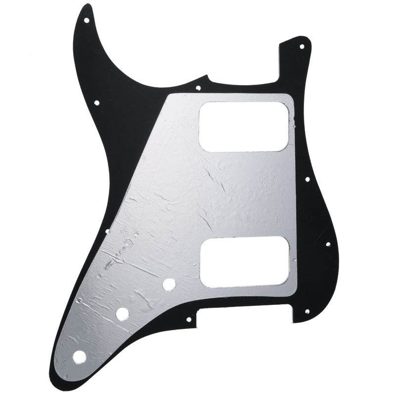Round Corner H H Strat® 11 Hole Pickguard fits American/MIM Black 3 Ply
