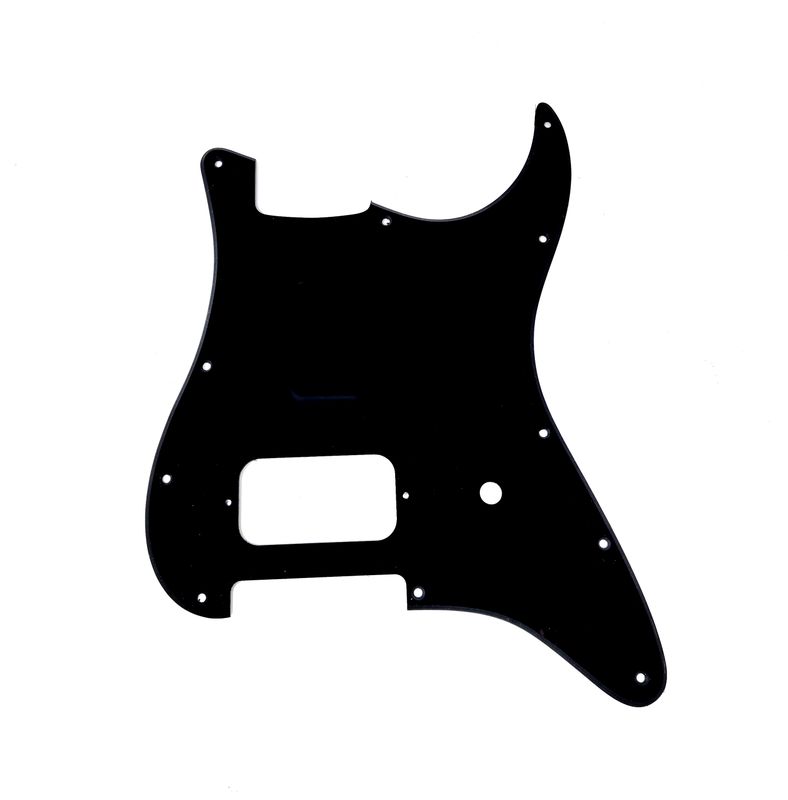 One Humbucker Guitar Pickguard For American/Mexican Fender Tom Delonge Strat Style 1 Ply Black Gloss
