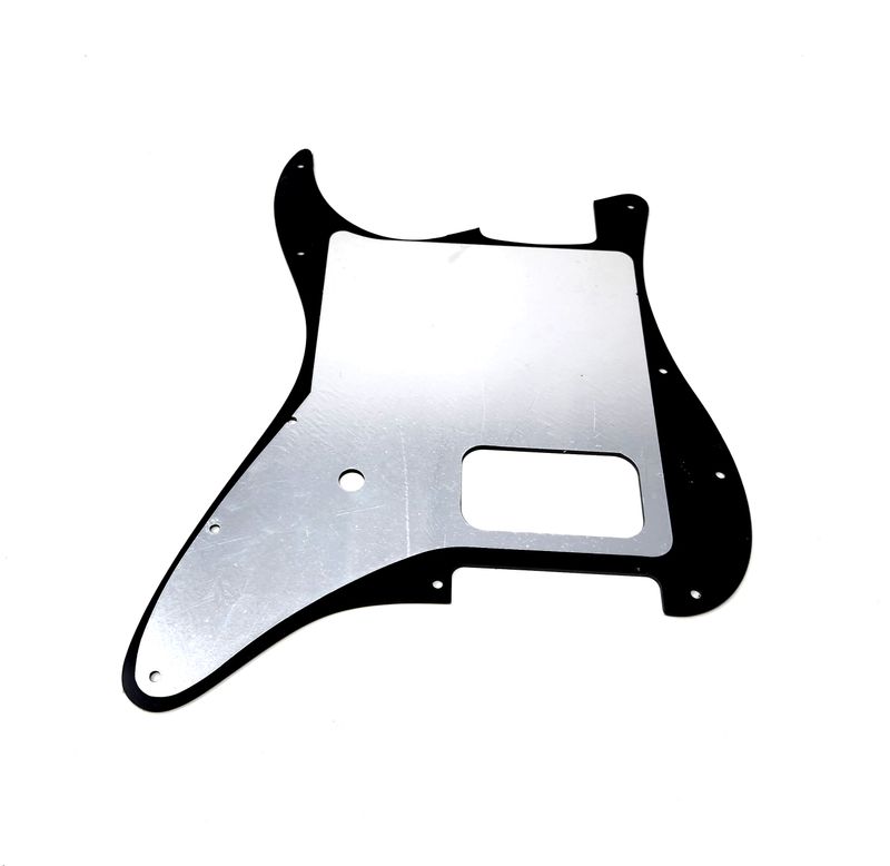 One Humbucker Guitar Pickguard For American/Mexican Fender Tom Delonge Strat Style 1 Ply Black Gloss