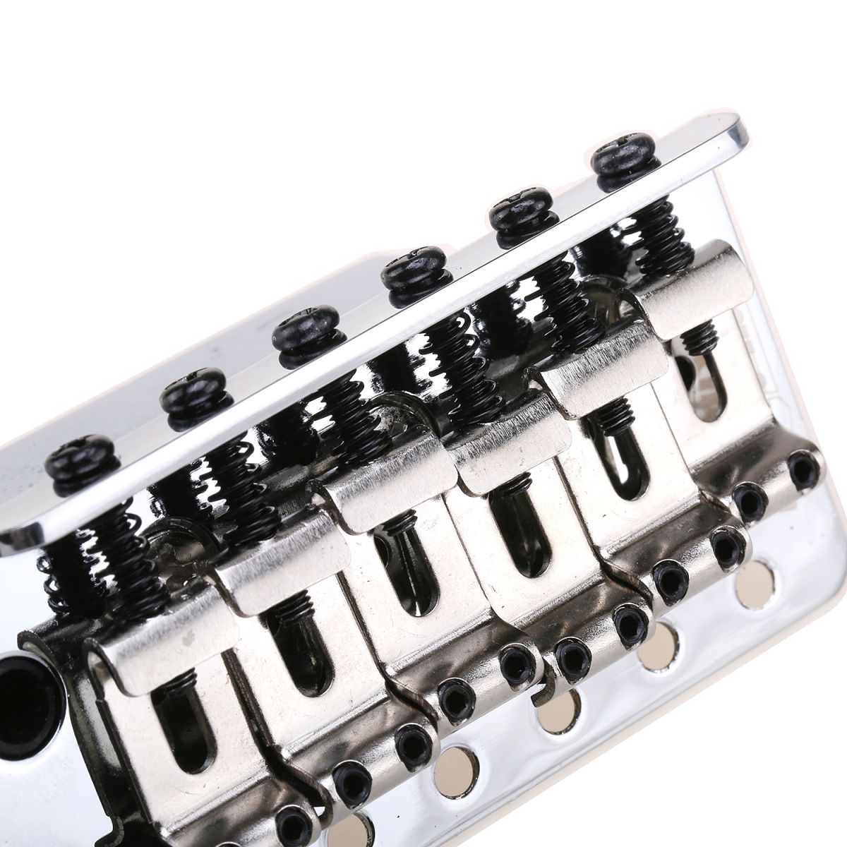 Wilkinson 52.5mm(2-1/16 inch) Vintage Style Full Block ST Guitar Tremolo Bridge Pop-In Arm 6 Screws Squier/Mexico Fender Strat, American Standard- Chrome