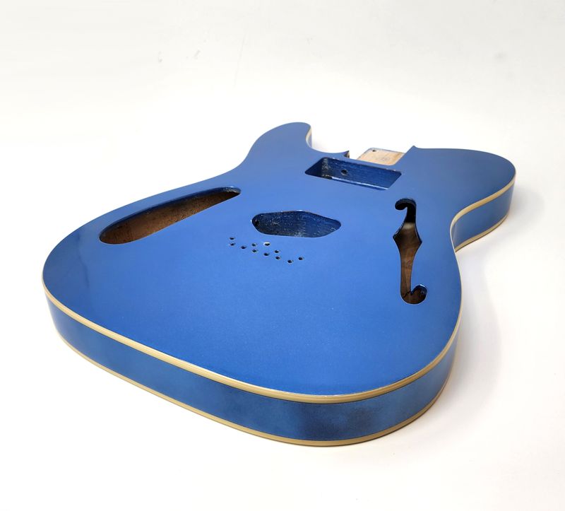 LEFT-HAND 69 T-Style Thinline Double Bound Alder Semi-Hollow H/S Lake Folklore Blue Metallic Finish