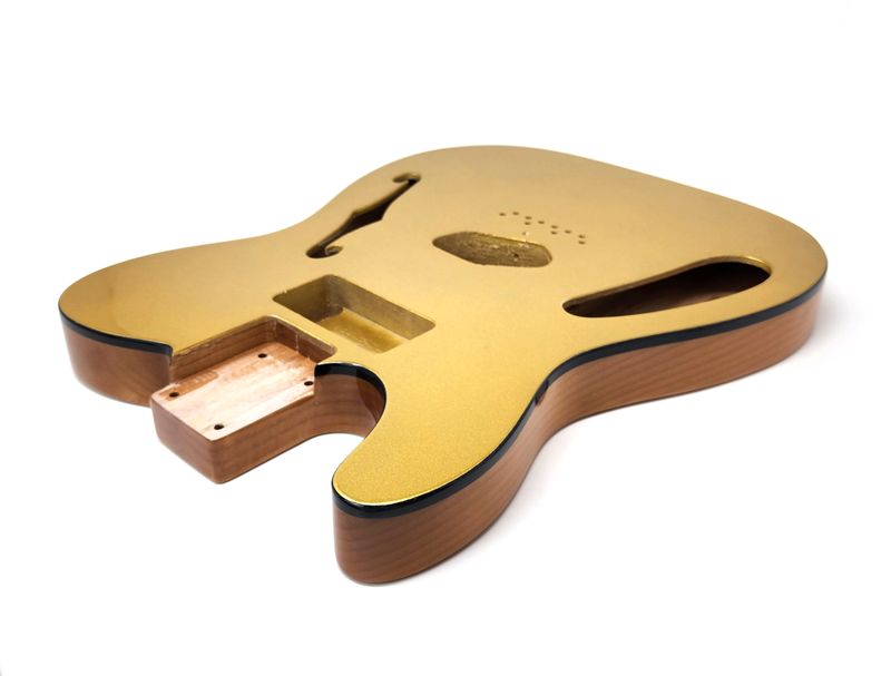 LEFT-HAND 69 T-Style Thinline Top Bound Alder Semi-Hollow H/S Metallic Gold Top