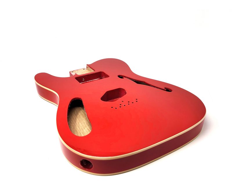 LEFT-HAND 69 T-Style Thinline Double Bound Alder Semi-Hollow H/S Fiesta Red
