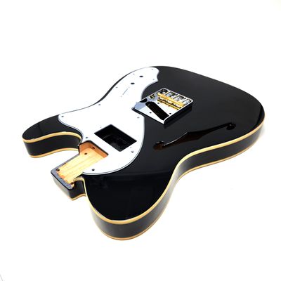 Brio 69 T-Style Thinline Alder Double-Bound Black Gloss (H/S) Guitar Body