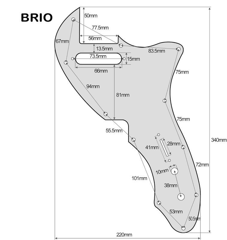 Brio 11 Hole Thinline 69 Pickguard Brown Torotoise