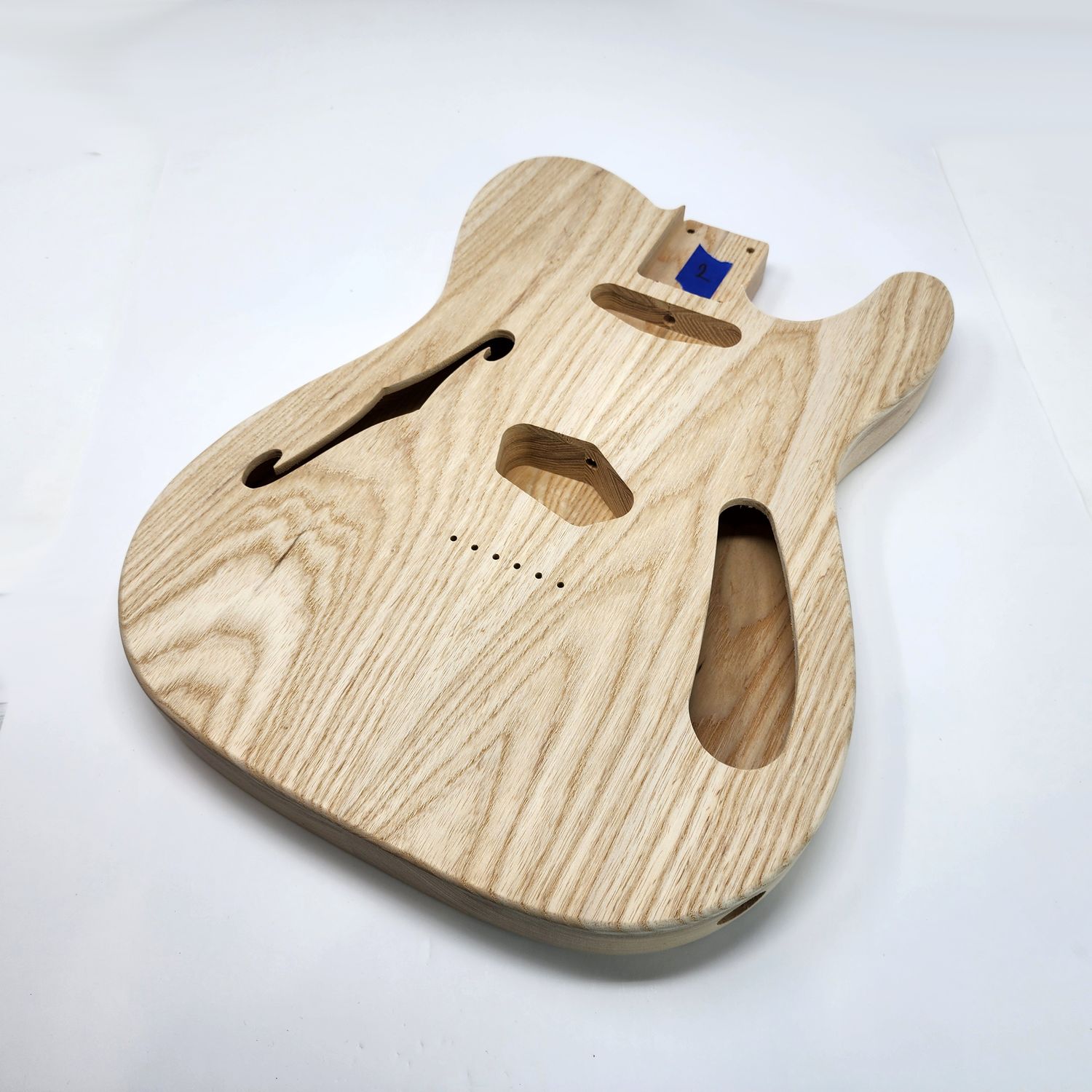 Brio 2 piece Roasted Swamp Ash Body &quot;Thinline&quot; T-Style Unfinished