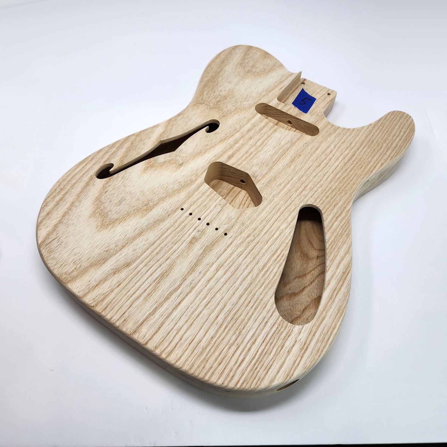 Brio 2 piece Roasted Swamp Ash Body &quot;Thinline&quot; T-Style Unfinished