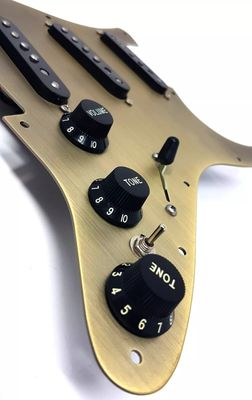 Carparelli Fully Loaded Aluminum Pickguard 9 Way Stratocaster Wiring Mod Silver Aluminum Bronze