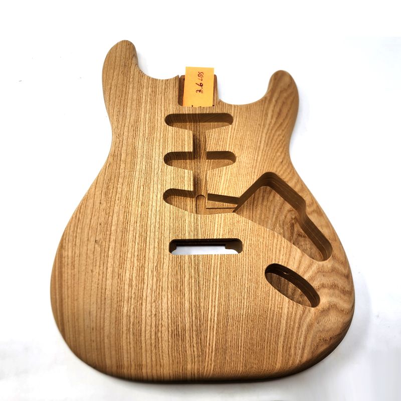Brio Highly Figured S-Style, Roasted 2 Pc Swamp Ash Unfinished 3.6lbs