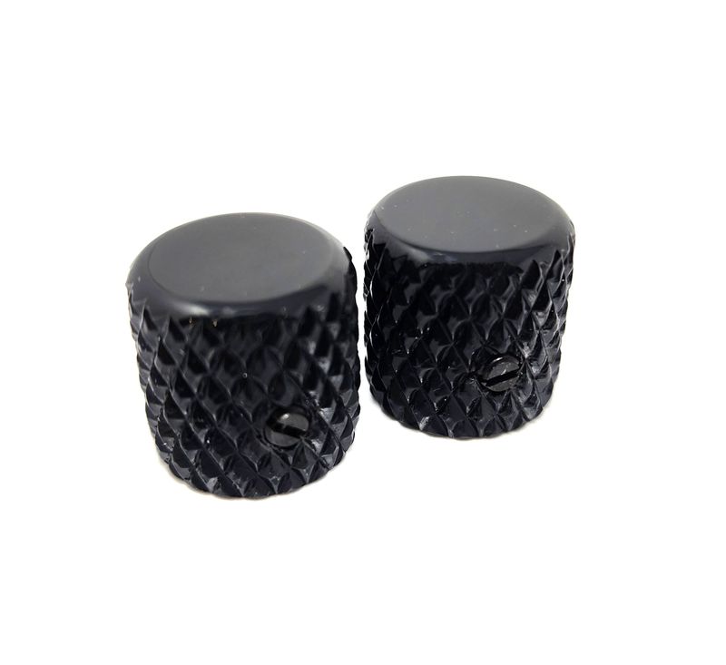 Gotoh Heavy Knurl Barrel Knobs USA Solid Shaft Black