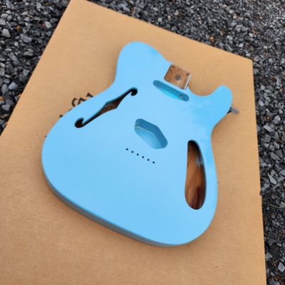 Brio 69 Telecaster Thinline SS Roasted Ash Body Semi-Hollow Sonic Blue