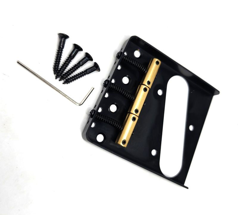 Brio Left Handed Tele Vintage 3 Saddle Bridge Black