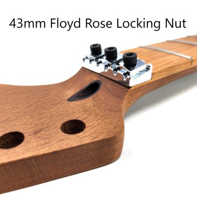 Floyd Rose Nut Locking Nut S-Style Guitar Neck Roasted Maple Neck 12&quot; Radius 10  mm Holes 22 Frets Satin Finish