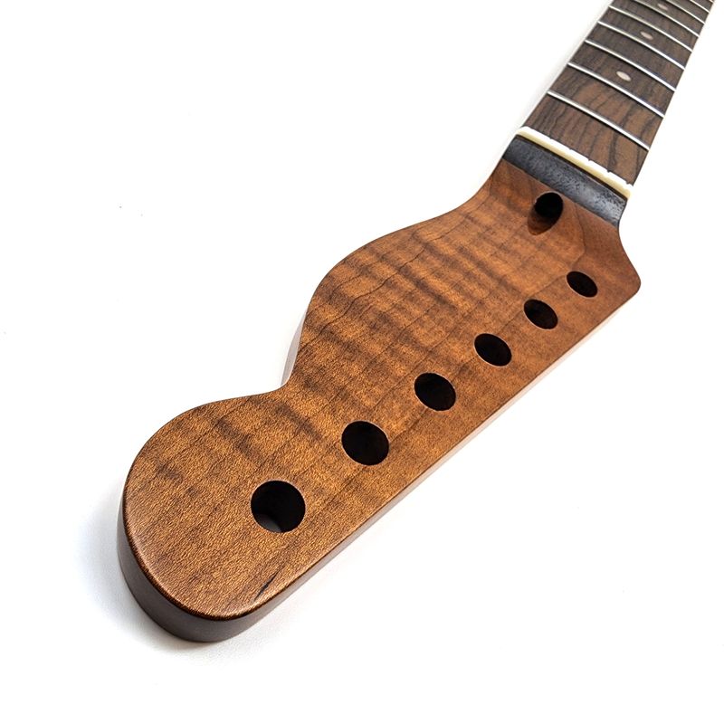 5A Highly Flamed T-Style Neck Roasted Maple-Rosewood – 25.5" Scale Length