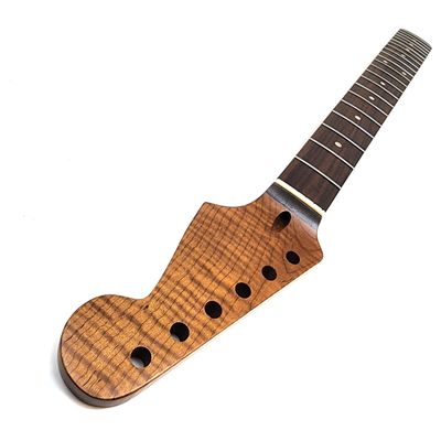 5A Highly Flamed S-Style Neck Roasted Maple- Rosewood– 25.5&quot; Scale Length