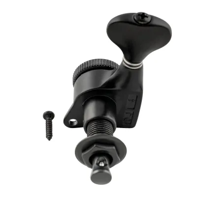 6-in-Line Locking Tuners – 18:1 Ratio with G-Style Buttons (Black Finish)