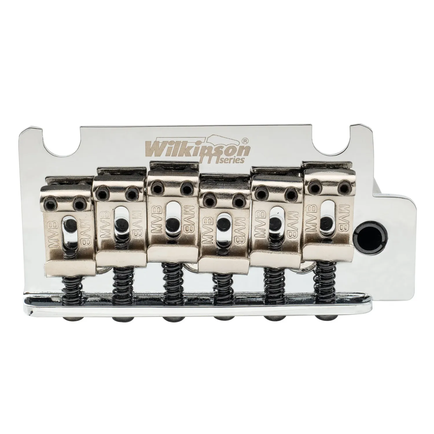 Wilkinson M Series 2-Point Vintage Tremolo Bridge – 54mm (2-1/8&quot;) String Spacing, Chrome Finish