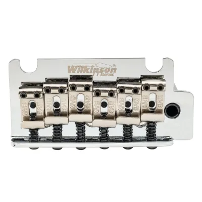 Wilkinson M Series 2-Point Vintage Tremolo Bridge – 54mm (2-1/8&quot;) String Spacing, Chrome Finish