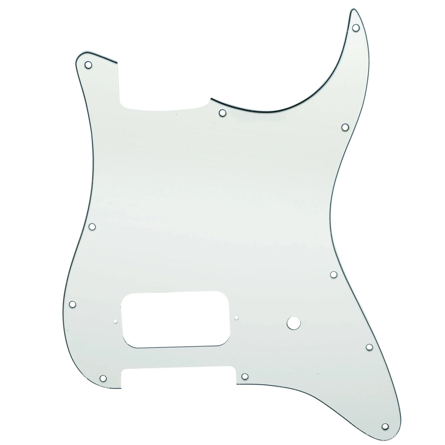 One Humbucker Guitar Pickguard For American/Mexican Fender Tom DeLonge Strat Style Aged White (Parchment)