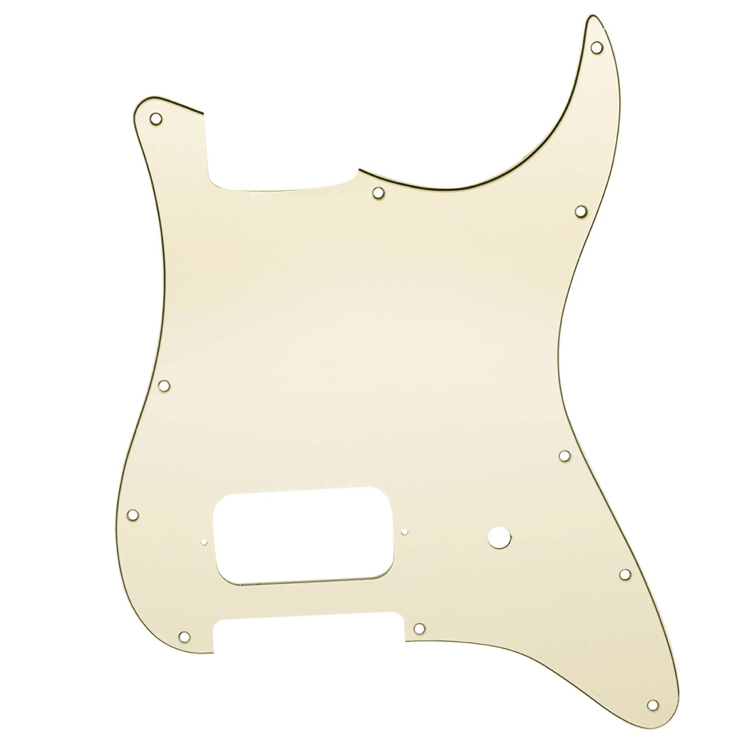 One Humbucker Guitar Pickguard For American/Mexican Fender Tom DeLonge Strat Style -Cream 3 Ply