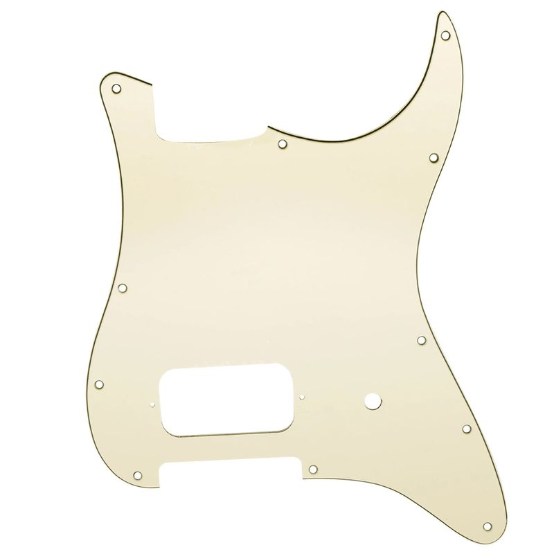 One Humbucker Guitar Pickguard For American/Mexican Fender Tom DeLonge Strat Style -Cream 3 Ply