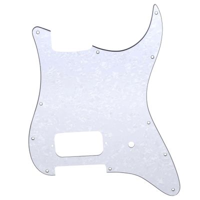 One Humbucker Guitar Pickguard For American/Mexican Fender Tom DeLonge Strat Style White Pearloid