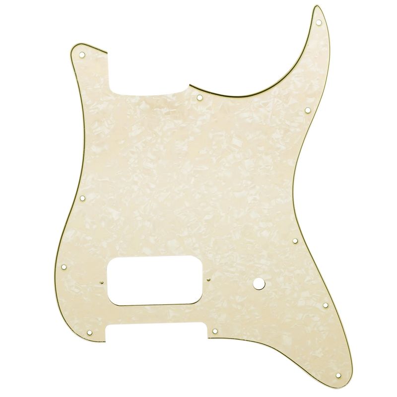 One Humbucker Guitar Pickguard For American/Mexican Fender Tom DeLonge Strat Style Aged Pearloid