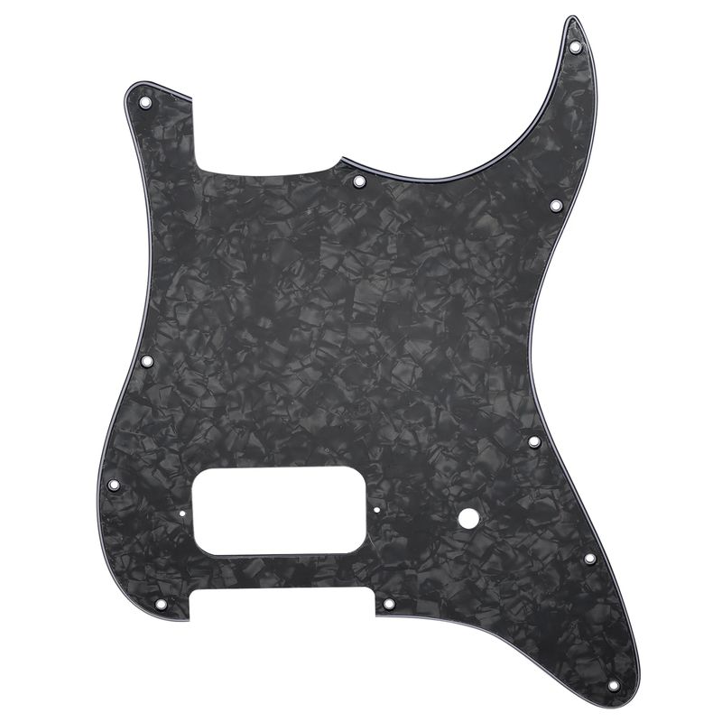 One Humbucker Guitar Pickguard For American/Mexican Fender Tom DeLonge Strat Style Black Pearloid