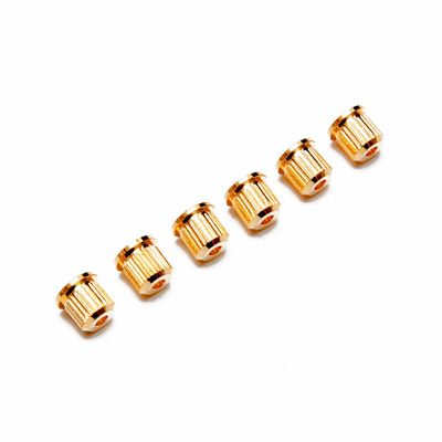 Brio (6) Vintage Style String Ferrules Gold