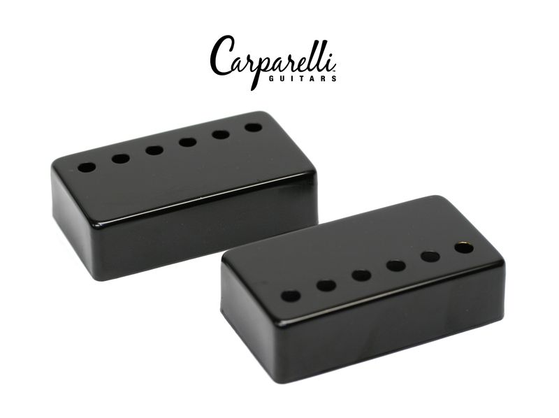 Carparelli Metal Humbucker Cover 50mm Pair Set Black