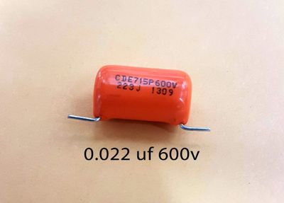 1 x Sprague .022 MFD 600V Orange Drop Capacitors