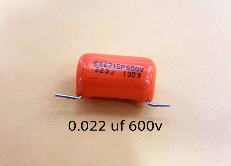 1 x Sprague .022 MFD 600V Orange Drop Capacitors