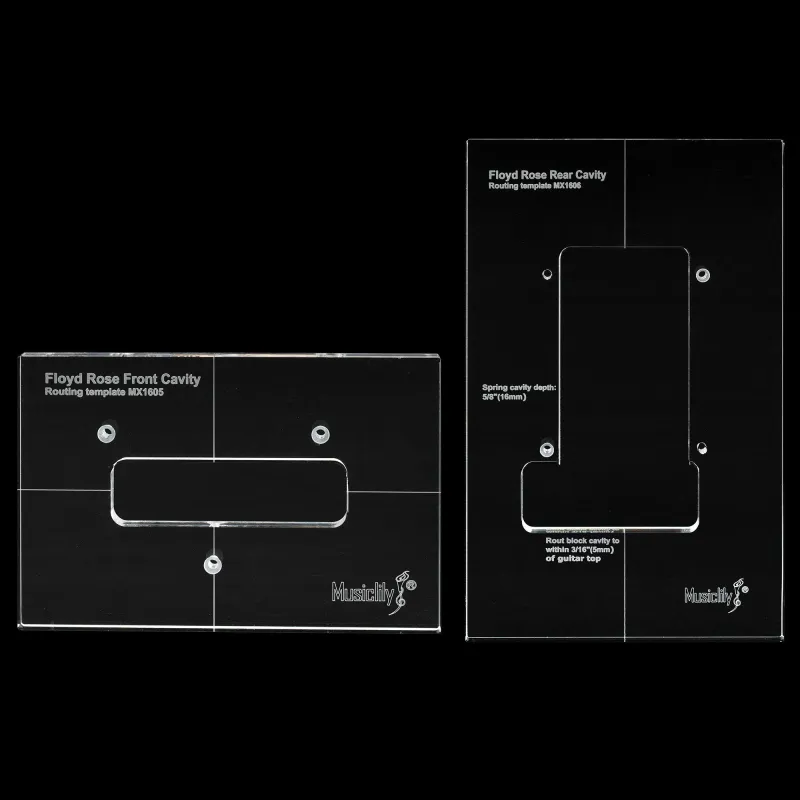 CNC Acrylic Tremolo Bridge Routing Template Set – Floyd Rose