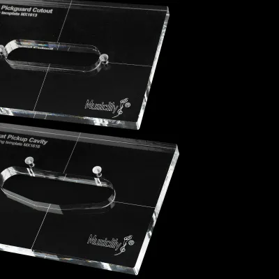 PRO CNC Acrylic Routing Template Set – Single-Coil Pickup (Strat® Style Body + Pickguard)