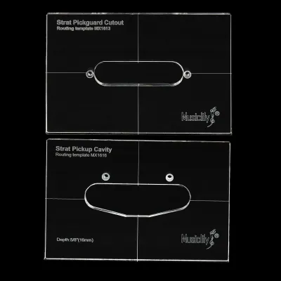 PRO CNC Acrylic Routing Template Set – Single-Coil Pickup (Strat® Style Body + Pickguard)