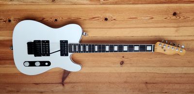 Carparelli Custom T-Style Electric Guitar – White Alder Body, Floyd Rose, Hand-Wound Humbuckers
