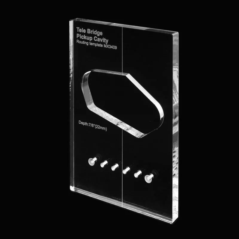 Pro CNC Accurate Acrylic Bridge Pickup Routing Template for Standard Tele Guitar Body