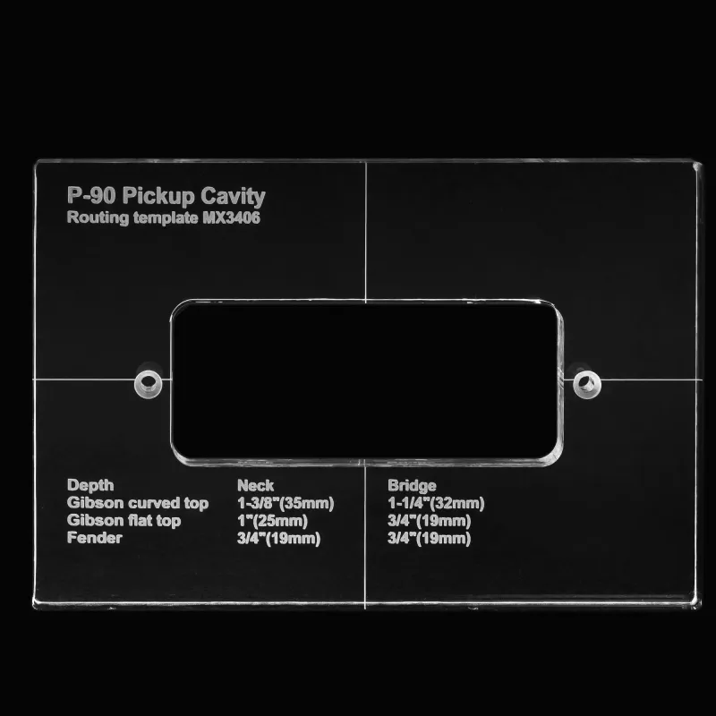 Pro CNC Accurate Acrylic P90 Pickup Routing Template for Electric Guitar Body