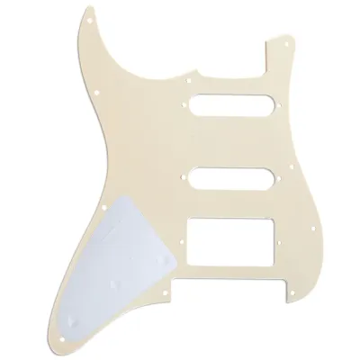 11-Hole Modern Strat HSS Pickguard — Floyd Rose Cut — Aged Pearl