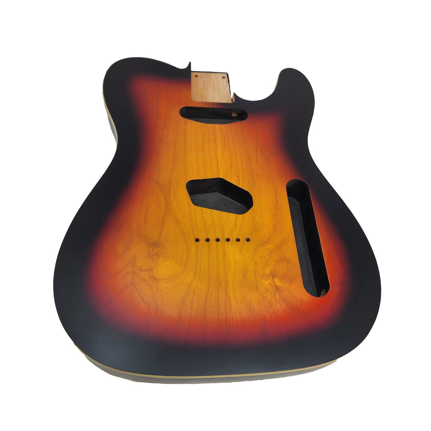 Brio T-Style Guitar Body – 3TS ( 3 Tone Sunburst ) Double Bound Nitro Satin Alder