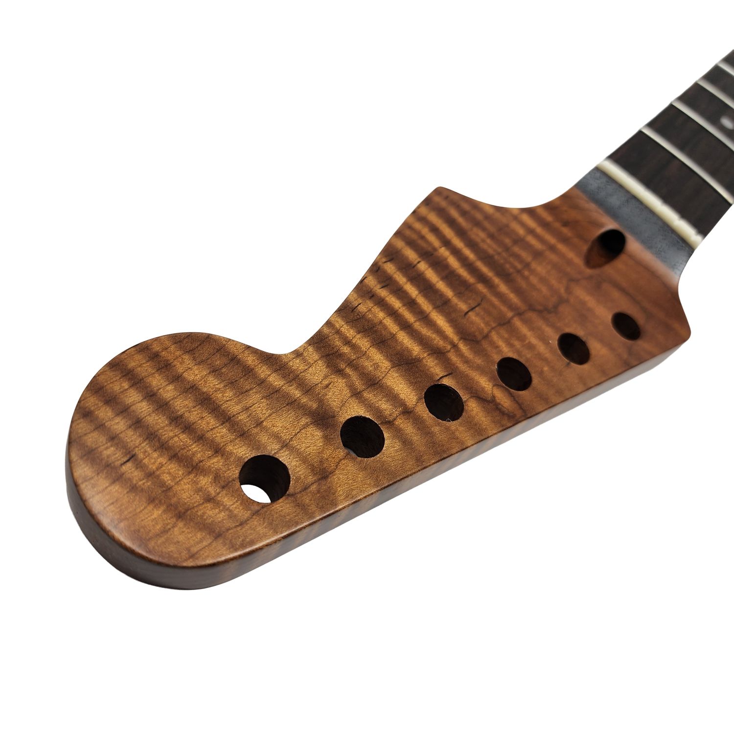 Brio Premium Flamed Maple S-Style Guitar Neck - Satin Smooth